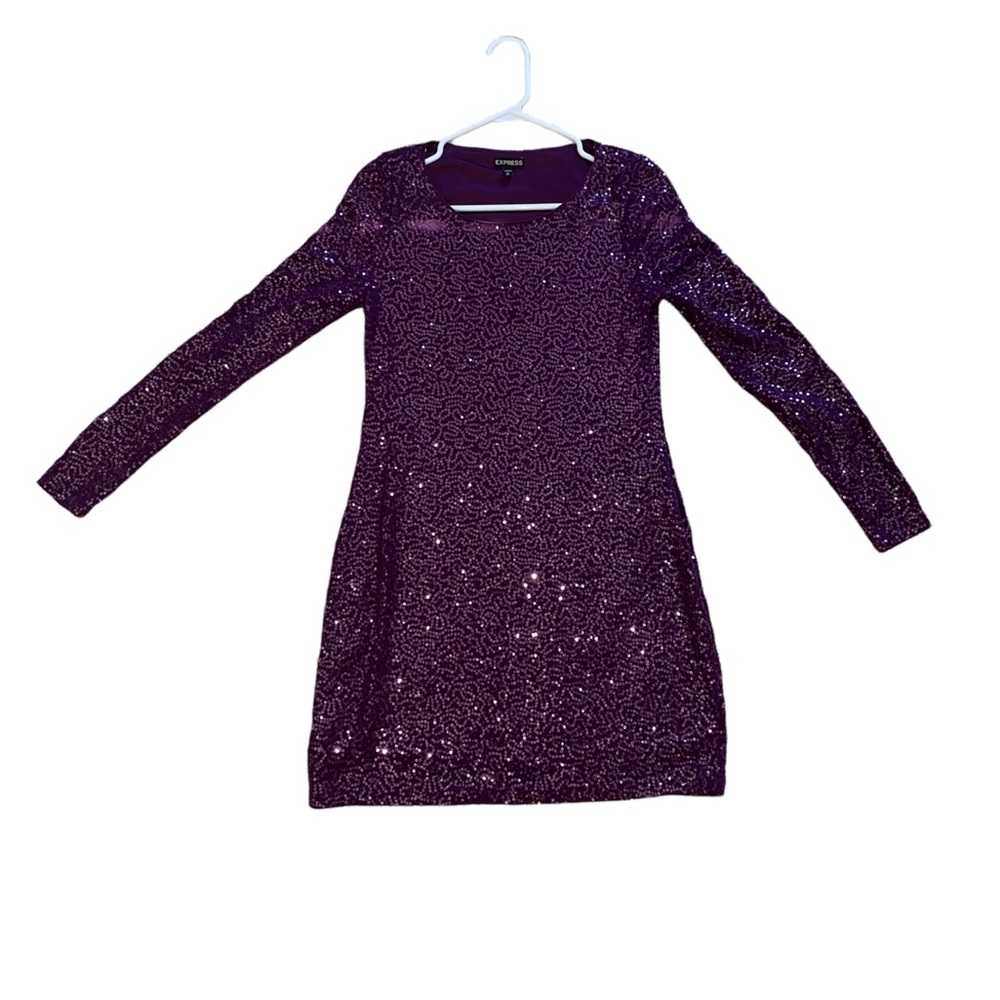 Sequence dress purple